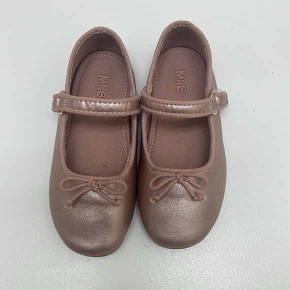 Girls Pink Metallic Baller Flats 9 1/2 - Picture 3 of 7